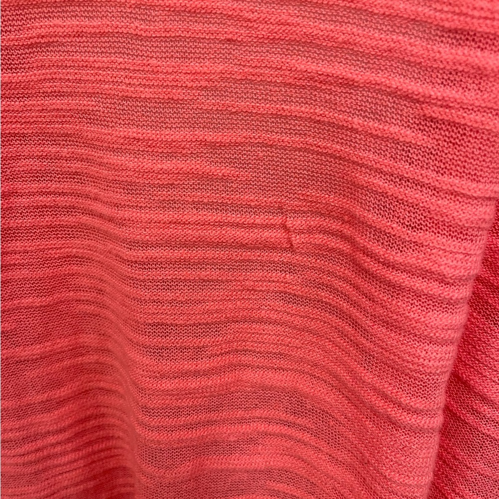 Lane Bryant Flyaway Front Spring Summer Fall Jacket Wrap Coral Color Size 26/28 - Picture 8 of 9